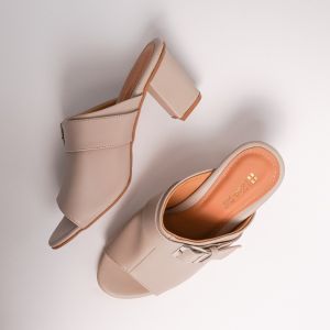 Heels Selop Wanita Ukuran Kecil Besar Jumbo Size 35-45 Sandal Hak Tinggi 7cm Hitam Kondangan Nyaman