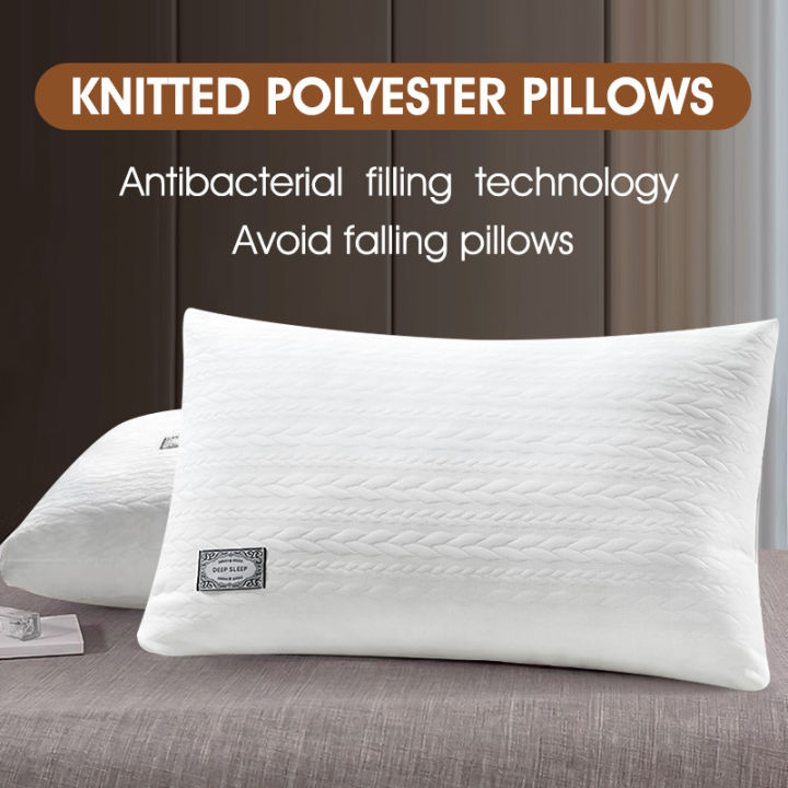 ⭐SG STOCK⭐HXR Knitted Pillow Hotel Standard Pillow Core Household Soft