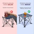 Portable Folding Table Meja Lipat Kain Outdoor Indoor Camping Gunung. 