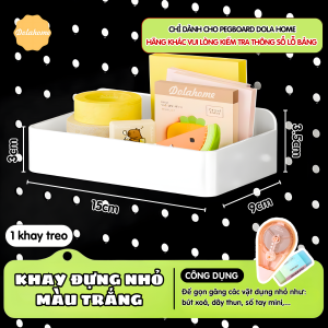 Khay đựng Dola Home kim loại - phụ kiện bảng pegboard để tai nghe đồng hồ loa dụng cụ trang trí bàn làm việc