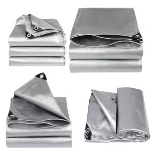 [Vodool Home Mall] Extra Thick Tarps Silver Reflective Tarps for Car Roof Camping
