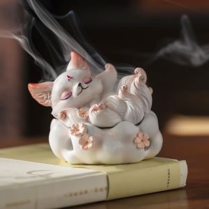 Nine Tailed Fox Incense Burner Zen Inspired Tea Ceremony Creative Agarwood Sandalwood Seal Stove Indoor Tea Table Small Ornament