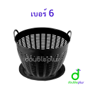 เข่งพลาสติก ขนาดเล็ก เบอร์6 (กว้าง36ซม-สูง30ซม) เข่งปลูกต้นไม้ เข่งผลไม้ เข่งกลม ตะกร้ากลม ตะกร้าพลาสติก เข่งเล็ก. 