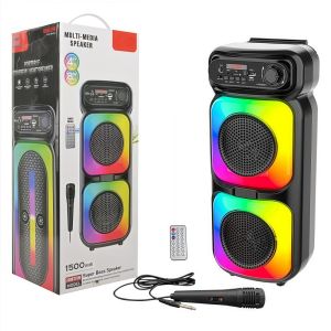 NEXASHOP With Mic Speaker Bluetooth Karaoke Big Size Dual Bass Handheld Speakers Original Stereo Cordless Subwoofer Listening Music and Singing