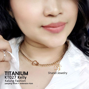Kalung Titanium Branded H perhiasan Import Premium Stainless Steel Anti Karat KT027 Frida Jewelry