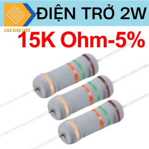 [ 5 CON ] Điện Trở 15 KOhm 2W 5% 4 Vòng Màu