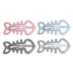 Fashionable Blue Bone Hair Clip Unique Metal Construction Comfortable Fit Gym Office