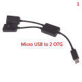 Bengzhar Cáp chia cổng USB hai đầu Micro USB Type C sang 2 OTG bộ chuyển đổi chia chữ Y. 