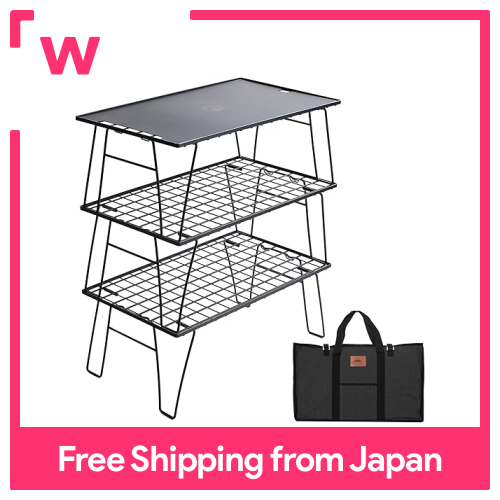 Field Rack Mesh Box CAMPING MOON Field Mesh Rack Camping Rack Black Lightweight Thin 3 ...