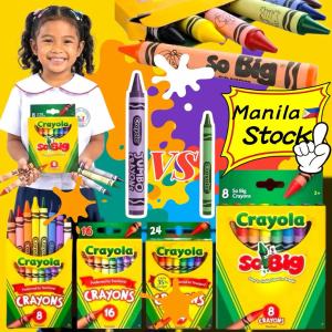 BIN LU Crayola Big Crayons Jumbo Thick Easy Grip Crayons for Kids Coloring Set Non Toxic Washable 8 Colors School Supplies Kids Gift Birthday Gift Toddler Preschool Art Supplies Back to School Student Supplies