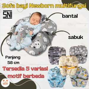 Sofa Bayi Newborn Plus Bantal Peang Kasur Kecil Bayi Empuk dan Nyaman Bahan Lembut
