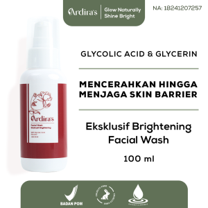 Ardiras Facial Wash Brightening Niacinamide Glycolid Acid & Glycerin 100ML Sabun Pembersih Wajah Sensitif Pencerah Wajah Melembabkan Aman untuk Semua Jenis Kulit BPOM