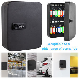 Reliable Security Safe with Combination Lock Wall Mount 20 Key Hooks for Home and Business Security