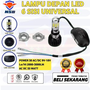 Lampu led motor 6sisi MOZE AC DC 35watt universal / semua motor MJ55