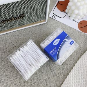 (E7 STORE)200s Double Head Cotton Bud Cotton Swab Lipstick Kapas Telinga棉花棒Cotton Buds Cotton Bud Storage 双头卫生棉棒