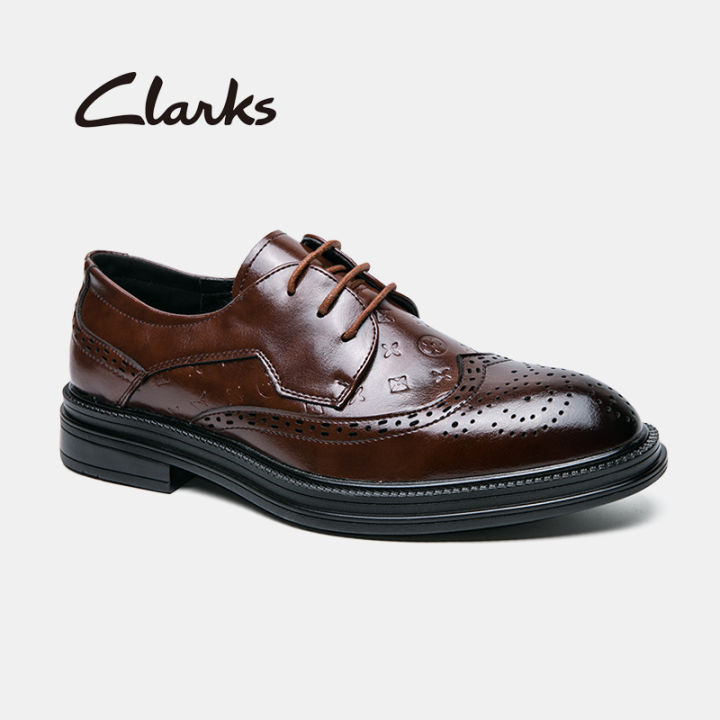 Clarks mens brown outlet casual shoes