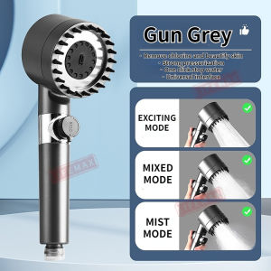 【SG seller】3 Modes High Pressure Handheld Shower Bath Heads Adjustable Bathing Sprayer Showerhead with Massage Brush