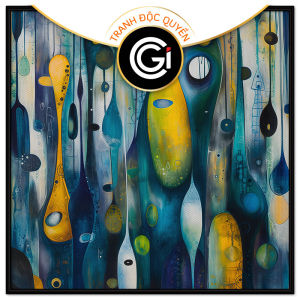 Tranh trừu tượng sơn dầu. Tranh treo tường tranh dán tường Canvas. CGI-280