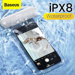 BASEUS กรณีโทรศัพท์กันน้ำสำหรับ iPhone 14 13 12 11 PRO MAX ว่ายน้ำกระเป๋ากระเป๋ากรณี IPX8 สากลปกคลุมสำหรับ Samsung S20 ดริฟท์ดำน้ำท่อง