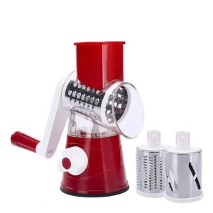 QUA Rotary Cheese Grater Multifunctional Manual Vegetable Slicer Nut Grinder Stainless Steel Drums Food Shredder Household