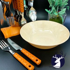 1 PC WHEAT STRAW REUSABLE PLASTIC BOWL / PARTY BOWL / CHILDRENS BOWL / DINNERWARE MANGKOK / SOUP BOWL
