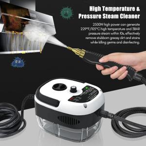 2500W Portable Handheld Steam Cleaner High Temperature Pressurized Steam Cleaning Machine with Brush Heads for Kitchen Furniture Bathroom Car