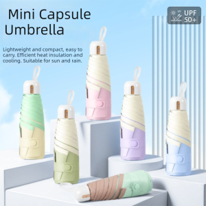 ZYJC Ultralight Pocket Rain Umbrella Ultraviolet Protection Folding Sun Shade Umbrella Portable Wind Resistant Pocket Parasol Summer