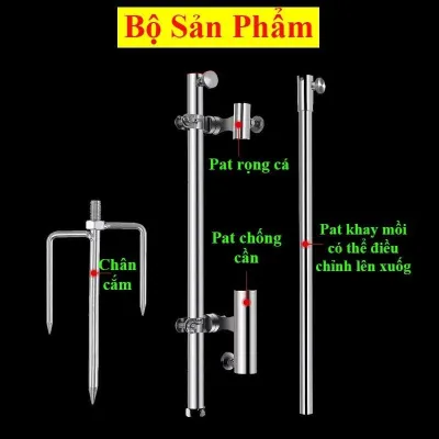 Bộ tháp câu đài đa năng hỗ trợ chống cần câu cố định rọng cá khay mồI