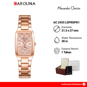 Jam Tangan Wanita Alexandre Christie Passsion AC 2455 LDFRGPN1 Light Pink Dial Rose Gold Stainless Steel Strap