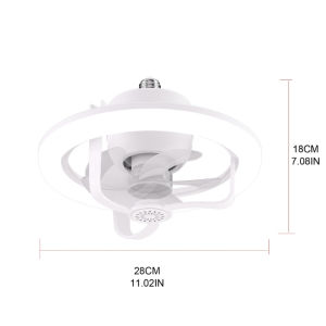 NOXIER Ceiling Fan With Light Silence Ceiling 360°Rotation Remote Control E27 Screw Lamp LED Bulb Bedroom Fan