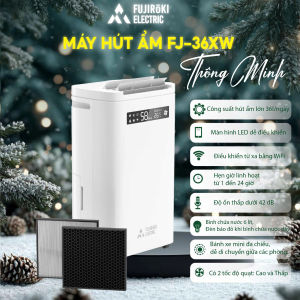 Máy hút ẩm & lọc không khí Dorosin/Fujiroki hút ẩm 36L/ngày lọc bụi mịn PM 25 bảo hành block 3 năm