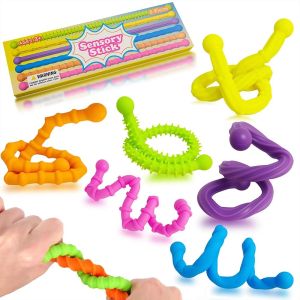 IPIE2 ผิวซิลิโคน ของเล่นแถบสัมผัส DIY ยืดหยุ่นได้ ปรับปรุงความสนใจ วงแหวนลดความดันแบบเงียบ นุ่มนวล ไม่ซ้ำใคร ของเล่นสนุกสนานไม้กายสิทธิ์ ลูกๆ