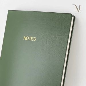 A5 PU Leather Notebook 160 Pages Lined Ruled Journal  Minimalist Aesthetic Stationery