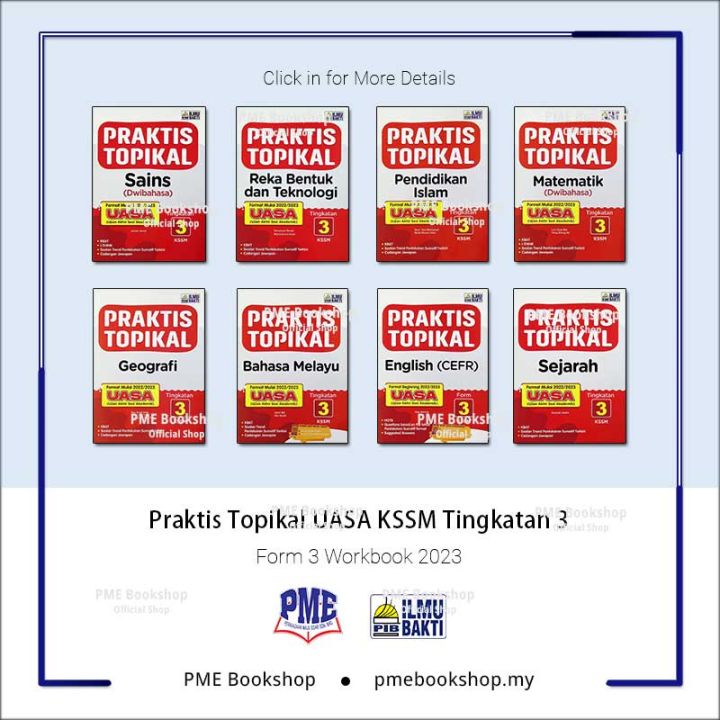 Pme Bookshop Ilmu Bakti Praktis Topikal Uasa Kssm Tingkatan 3 2023 Buku Latihan Lazada 