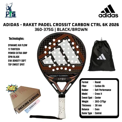 Raket Padel ADIDAS Cross it Carbon CTRL 6K 2026 360-375G Black Brown