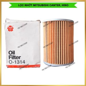 THANH LÝ_ Loc nhớt động cơ Hino Mitshubishi mã lọc O-1314/15607-1390 lọc giấy hàng Sakura
