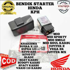 ASLI ORIGINAL BENDIK SWICTH STATER HONDA AHM KPH KHARISMA SUPRA X 125 REVO ABS FIT BLADE BEAT SCOOPY