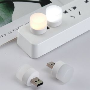 Eye Protection Portable Round Mini USB Soft Night LED Light Lamp For Power Bank Reading Lampu Malam 迷你小夜灯