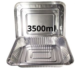 Combo 10-50 Khay Nhôm Khay giấy bạc 1 ngăn 3500ml Có Nắp Đựng Thực Phẩm Đồ Nướng