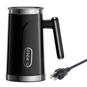 110V Electric Frother for Coffee Milk Chocolate Automatic Foam Maker with Temperature Control and Cord Storage Base