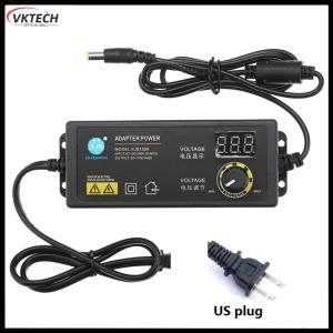 【Vktech】3-36V 60W Power Adapter Adjustable Voltage with Display Screen US Plug【1-3 days Delivery】