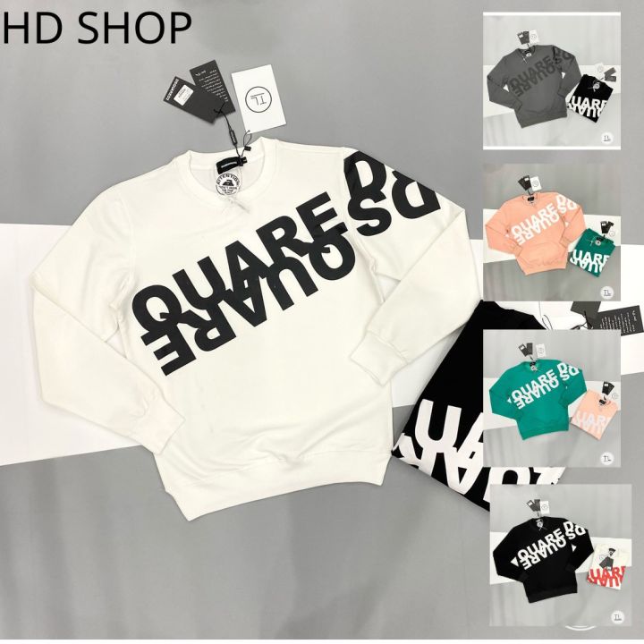 Áo Thun Dài Tay Áo Thu Đông Dài Tay Nam Nữ Chữ Dsq Màu Phong