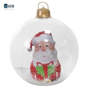 Holiday Inflatable Lighted Decorative Ball PVC Christmas Ornament for Indoor and Outdoor Festive Decor