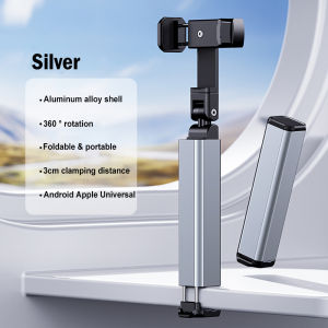 【SKIT SG】Clip-On 360 ° Rotate Foldable Travel Phone Stand Airplace Phone Holder Mobile Phone Stand Holder Foldable Clip Grip Flexible for Switch Mobile Phone Clip Holder for Bed Desk Table Clamp  Mount Selfie Stick Desktop Mobile Phone Stand for Car
