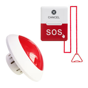 Special Needs Bathroom Alarm Disabled Person SOS Button Emergency Medical Alert Bell System for Elderly Patient in Hospitals Nurse Call Seniors Toilet Pull Cord Life Alarm with Call Light System