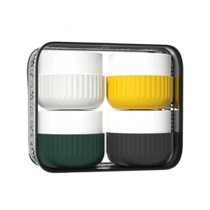 Travel Containers for ToiletriesSilicone Cream Jars with Clear BagTravel Accessories for Cosmetic Face Body Hand Cream