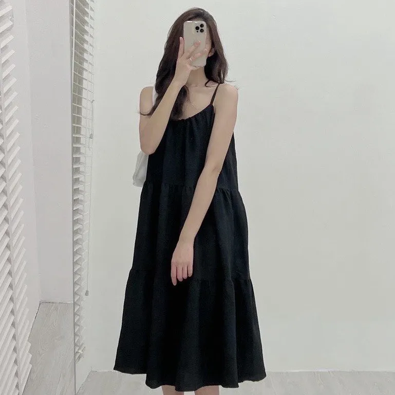 Đầm Babydoll Nơ Ngực 🦋 Váy Nữ Tay Bồng Phối Nơ Đen. MIALA6 | Shopee Việt  Nam