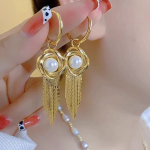 earrings tassel pearl earrings