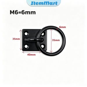 Item Ceiling-Wall Mount Hook & Pad Eye Plate Stainless Steel Deck Hardware Anchor Rings for Boat Rigging