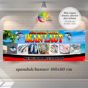 Cetak Spanduk Banner JUal Macam Macam Ikan Laut